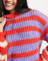 Фото #6 товара Urban Revivo stripe knit jumper in multi