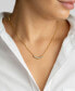 ფოტო #3 პროდუქტის 14K Gold-Plated Crystal Curved Bar Necklace
