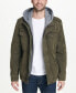 Men’s Sherpa Lined Two Pocket Hooded Trucker Jacket