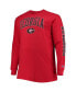 Men's Red Georgia Bulldogs Big and Tall 2-Hit Long Sleeve T-shirt