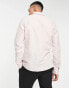 Фото #4 товара ASOS DESIGN wedding smart linen regular fit shirt with penny collar in pink