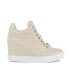 Фото #2 товара Women's Jiggle Embellished Lace-Up Wedge Sneakers