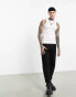 ASOS DESIGN muscle racer vest in white with cherub embroidery