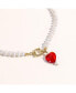 ფოტო #2 პროდუქტის Kokoro Freshwater Pearl Heart Necklace 20" For Women