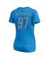 Фото #3 товара Women's Aidan Hutchinson Blue Detroit Lions Plus Size Player Name and Number V-Neck T-shirt