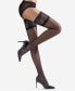 Фото #1 товара Women's Feathers Silky Sheer Lace Top Thigh Highs