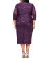 ფოტო #3 პროდუქტის Plus Size 2-Pc. Lace Jacket & Sheath Dress Set