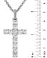 ფოტო #4 პროდუქტის Black Cubic Zirconia Cross Pendant in Black Ruthenium-Plated Sterling Silver (Also in White Cubic Zirconia), Created for Macy's