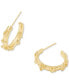 Beatrix Gold-Plated Small Hoop Earrings, 2/3"