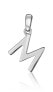 Minimalist silver letter "M" pendant SVLP0948XH2000M