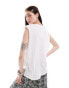 Weekday Enzo sleeveless tank in white weiß, XS - EU 34 - фото #4