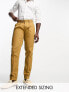 Фото #2 товара Noak slim premium cotton twill chino trousers in tobacco brown