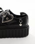 Фото #3 товара Lamoda Claim It creepers with heart buckle in black