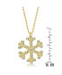 ფოტო #3 პროდუქტის Sterling Silver Cubic Zirconia Snowflake Pendant