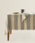 Фото #1 товара Striped linen tablecloth