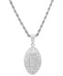 Фото #1 товара Men's Crystal American Football 24" Pendant Necklace