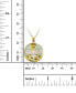 ფოტო #3 პროდუქტის Enamel Landing Dove 18" Pendant Necklace in 14k Gold