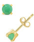 ფოტო #1 პროდუქტის Emerald (1/2 ct. t.w.) Stud Earrings in 14K Yellow Gold (Also Available in Sapphire)