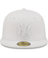 Фото #4 товара Men's New York Yankees White on White 59FIFTY Fitted Hat