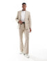 ASOS DESIGN slim 70s lapel suit jacket with wool in beige