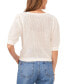 Фото #2 товара Women's Open-Knit Puff-Sleeve Cardigan Sweater