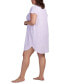 Plus Size Short-Sleeve Embroidered Paisley Nightgown