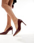 Фото #3 товара SEQWL pointed court shoes with stiletto heel in burgundy patent