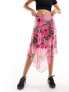 Фото #3 товара ASOS DESIGN draped maxi skirt in leopard floral print