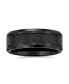 Фото #2 товара Geometric Pattern Black Carbon Fiber Inlay Couples Titanium Wedding Band Rings For Men For Women Comfort Fit 8MM