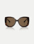 Фото #3 товара Versace rectangle sunglasses in tortoise with brown lens in dark brown