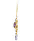 Фото #2 товара Multi-Gemstone Artistic Cluster 18" Pendant Necklace (15-3/4 ct. t.w.) in 14k Rose Gold