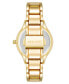 Фото #2 товара Women's Quartz Gold-Tone Alloy Link Bracelet with Green Watch, 35mm