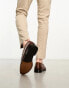 ASOS DESIGN loafers in tan polished leather