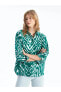 LCW Vision Desenli Uzun Kollu Oversize Kadın Gömlek