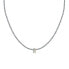 Stylish steel bicolor necklace with Drops crystals SCZ1354
