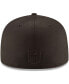 ფოტო #2 პროდუქტის Men's Detroit Lions Black on Black 59FIFTY Fitted Hat