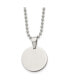 Brushed Reversible Round 2mm Dog Tag Ball Chain Necklace