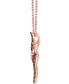 ფოტო #2 პროდუქტის Multicolor Diamond 18" Pendant Necklace (1/3 ct. t.w.) in 14k Rose Gold