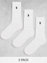 Фото #1 товара Polo Ralph Lauren 3 pack sport socks in white