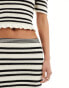 Фото #5 товара ASOS DESIGN knitted maxi skirt in textured stripe