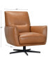 Фото #5 товара Jeddo 35" Leather Swivel Accent Chair, Created for Macy's