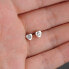 Small heart-shaped earrings with crystals