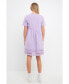 ფოტო #5 პროდუქტის Women's Mix Media Scallop Lace Mini Dress