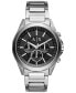 Фото #1 товара Men's Chronograph Stainless Steel Bracelet Watch AX2600