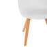 Фото #5 товара Krzesło kubełkowe skandynawskie plastikowe z drewnianymi nogami do 150 kg 2 szt. białe