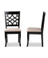Фото #2 товара Mael Modern and Contemporary Fabric Upholstered 2 Piece Dining Chair Set