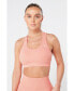 ფოტო #1 პროდუქტის Women's Seamless Marl Laser cut Sports Bra