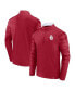 Men's Crimson Oklahoma Sooners Ringer Quarter-Zip Top