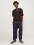 Jack & Jones loose fit parachute trouser in washed black