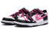 Фото #4 товара Кеды Nike Dunk Low Розовая сила Вдохновенные пикселями Раскрашенные вручную GS Black Pink White CW1590-100